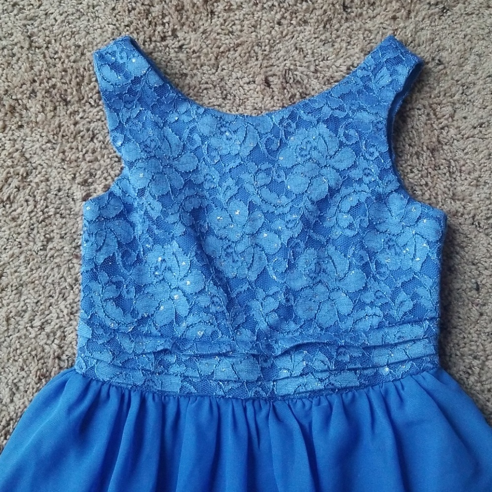 Girls Blue Dress - Picture 2 of 3